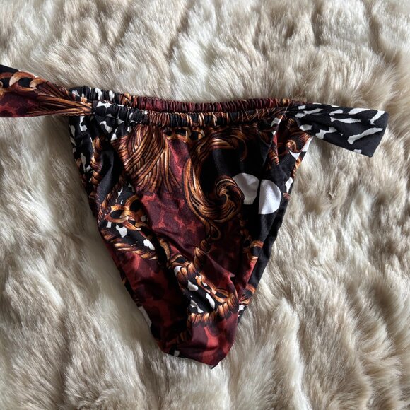 Inamorata Neptune Bottom in Burgundy Leopard Link, XS - Picture 2 of 5